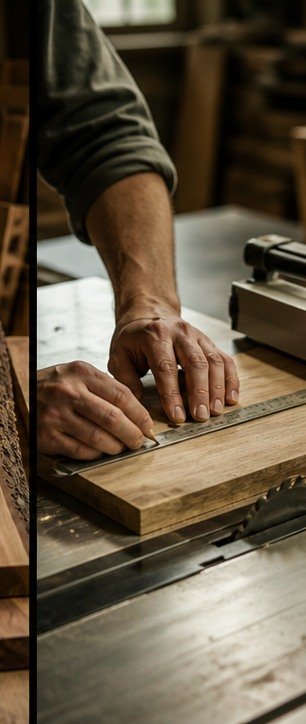 Measure + Cut in the workshop
